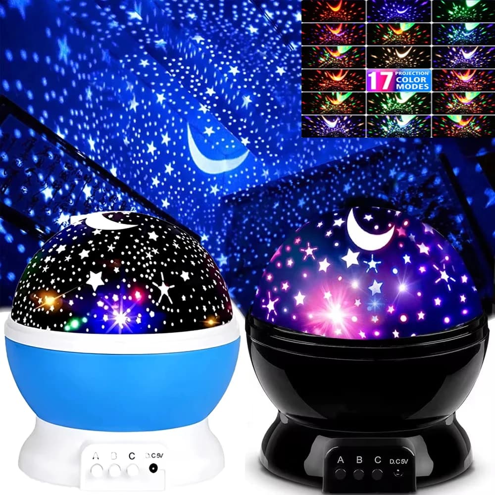 Luce notturna a LED Nebulosa Star Proiettore Rotazione di 360 gradi 12 colori chiari che cambiano con cavo USB Regali romantici per donne e bambini