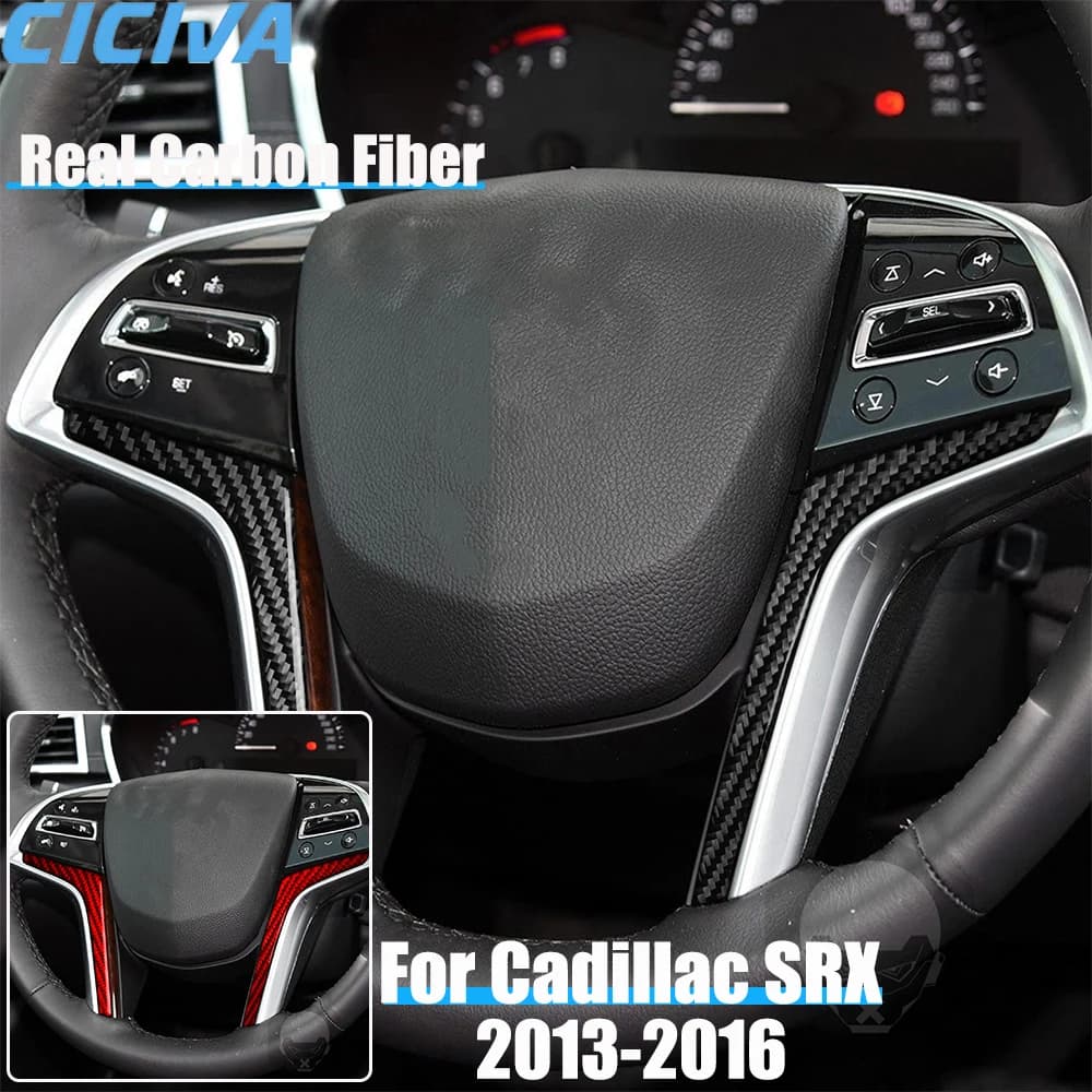 Real Carbon Fiber Accessories Auto Flying Strips Decorative Trim Cover Wall decal Soft For CADILLAC SRX 2013 2014 2015 2016