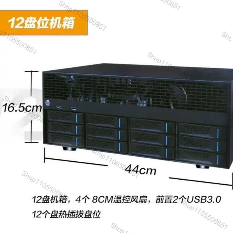 12-Bay NAS Private Cloud Storage, Gigabit/10GbE Network Attached Storage for Home, Media Server with Hardware Transcoding