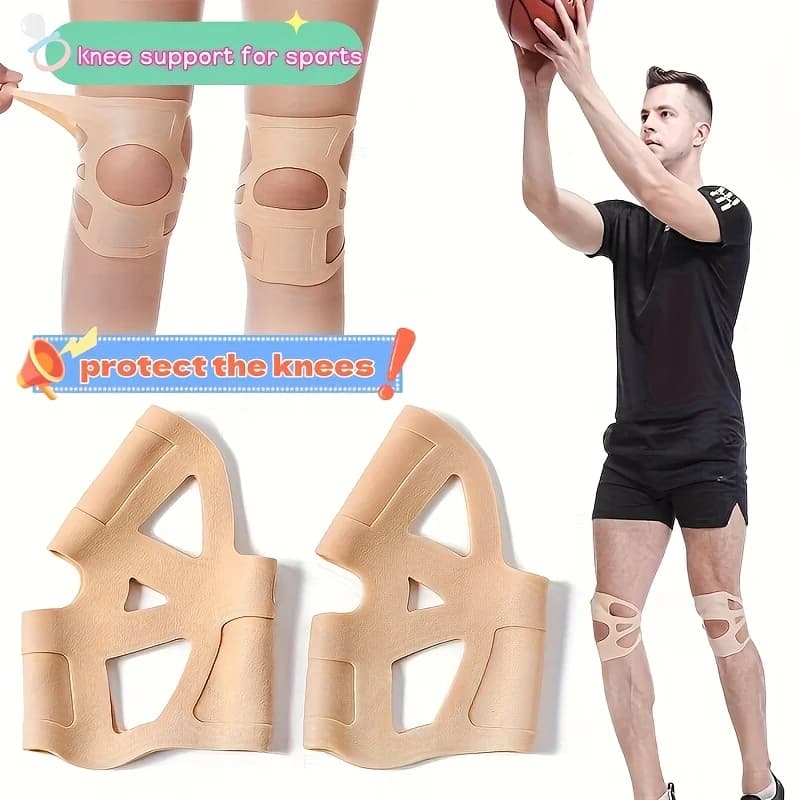 2 Pezzi Supporto per Ginocchia in Gel di Silicone, Fascia Protettiva per Corsa, Basket, Sport e Palestra