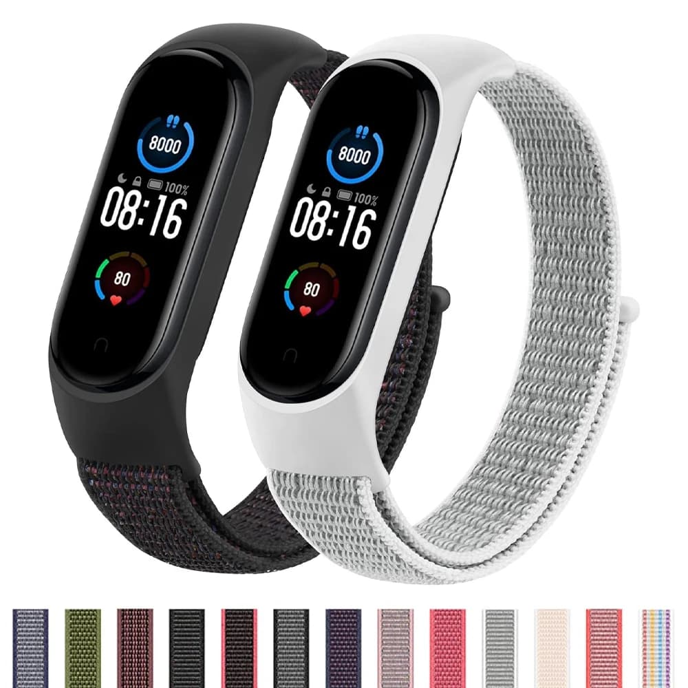 Cinturino per Mi band 9 8 7 smart watch bracciale Nylon Sport loop Belt pulsera correa Miband 8 per Xiaomi Mi band 3 4 5 6 7 8 9 NFC