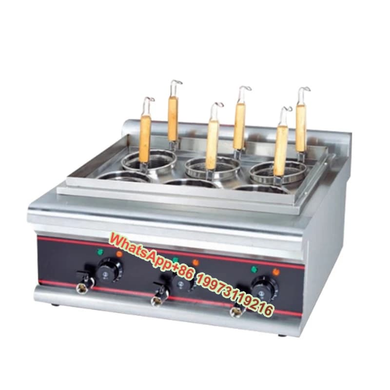 4/6 stazione di lavoro Macchina per cucinare pasta per spaghetti commerciale/elettrica in acciaio inossidabile per ristorante