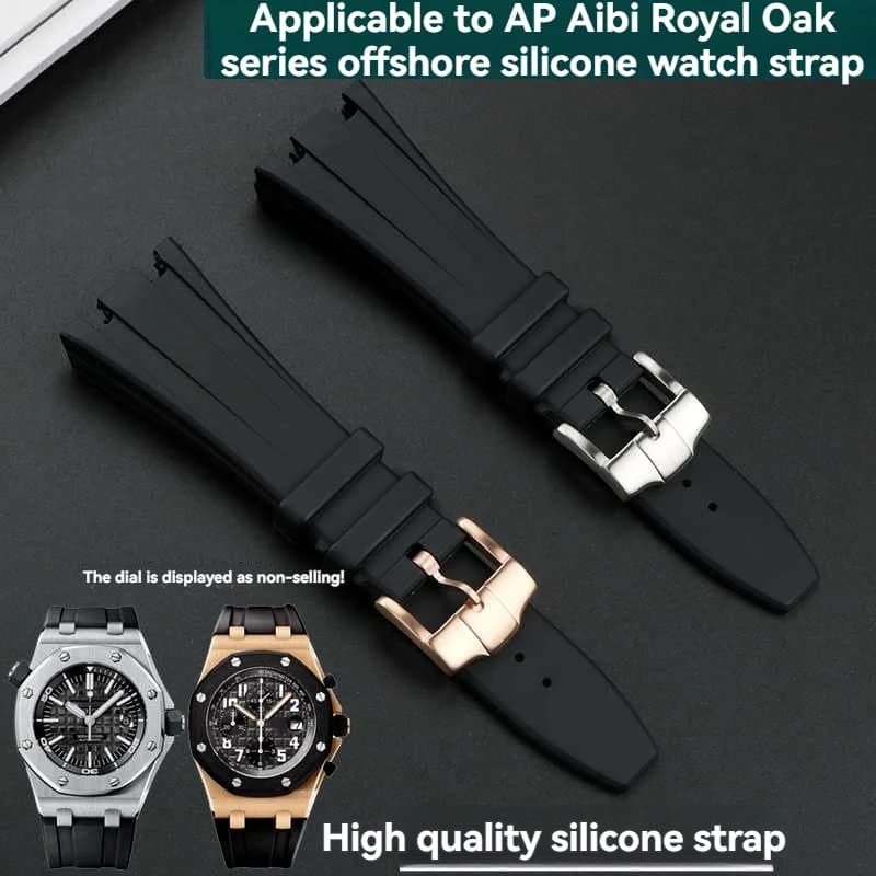 For Audemars Piguet AP Royal Oak Offshore AP15710 15703 15400 26470 Silicone Rubber Watch Strap Men's Watchband 28MM Bracelet