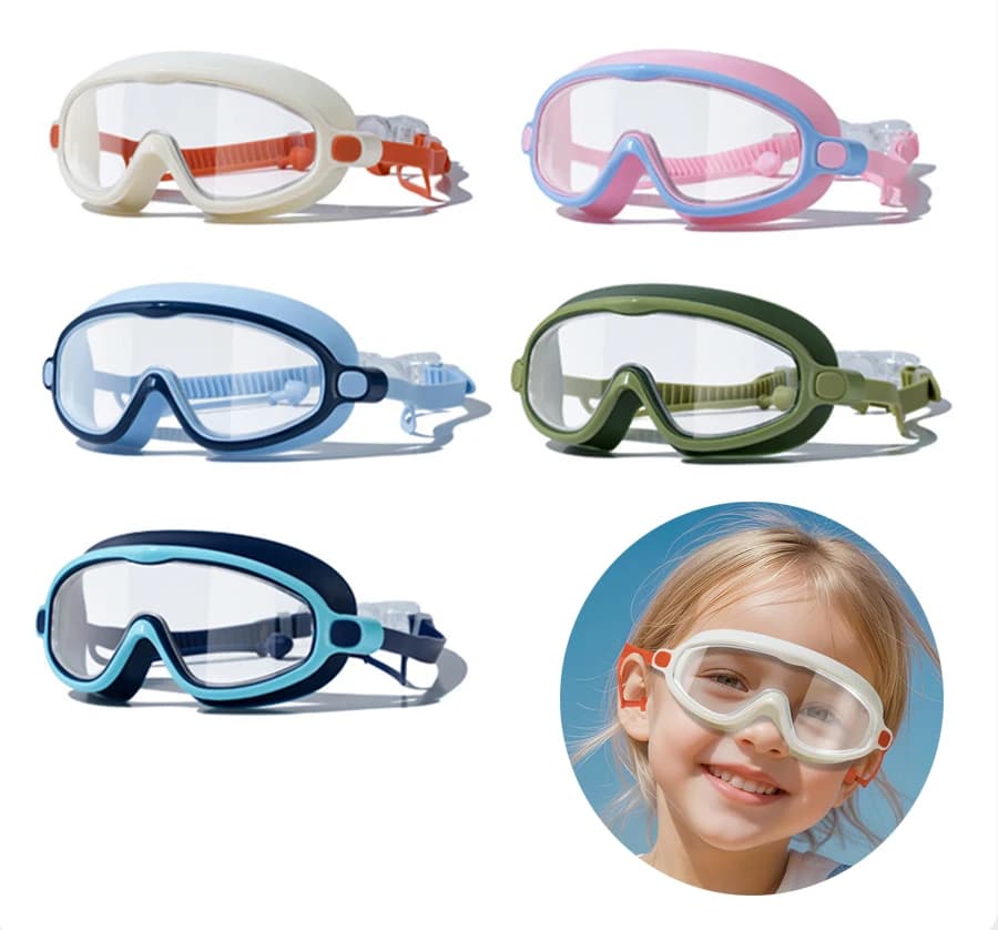 1 Pcs Kids Swimming Goggles Big Frame Anti-fog Waterproof Children's Swim Goggles Boys And Girls Multi-color To Choose