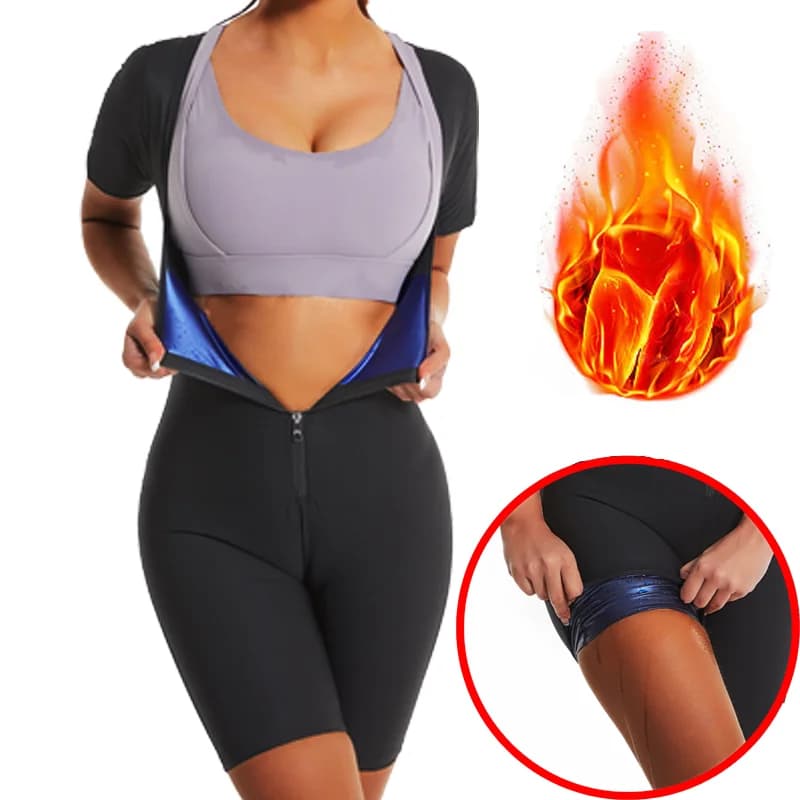 YBFDO Donna Tuta ad alta compressione Shapewear Guaine fitness Sauna Tute per il sudore Pancia Guaina dimagrante Perdita di peso Body Shaper
