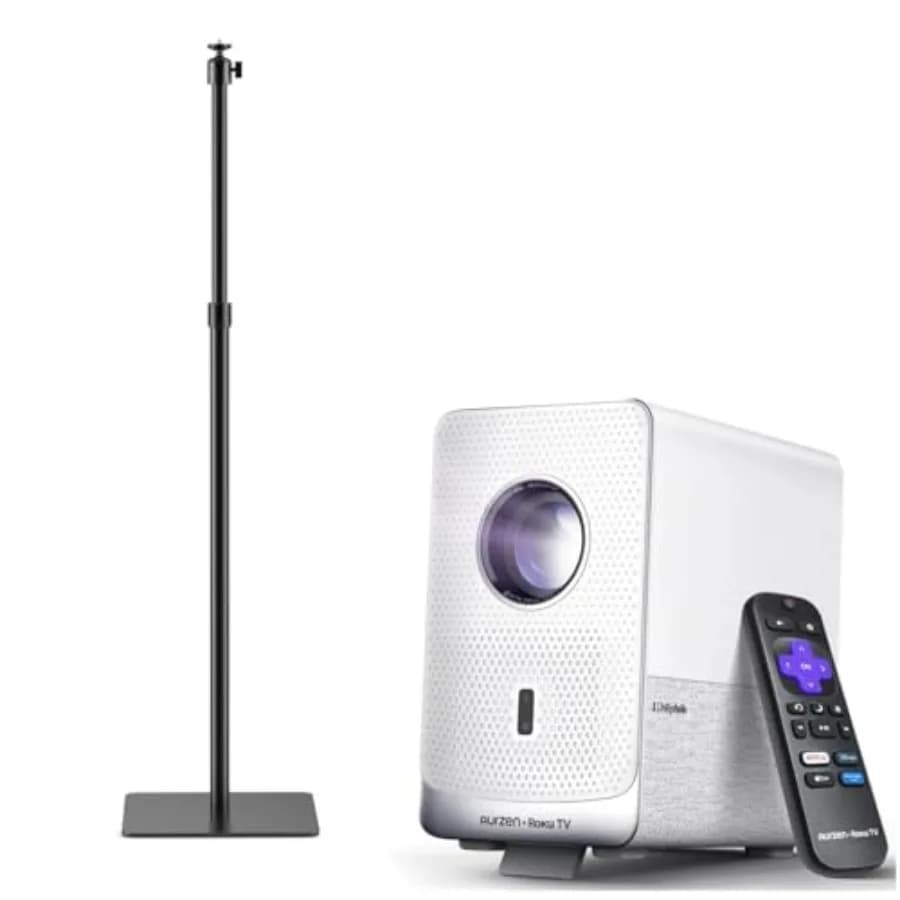Proiettore D1R Cube con Supporto Regolabile per Home Theater, Schermo Portatile per Film, Intrattenimento in Camera da Letto e Soggiorno