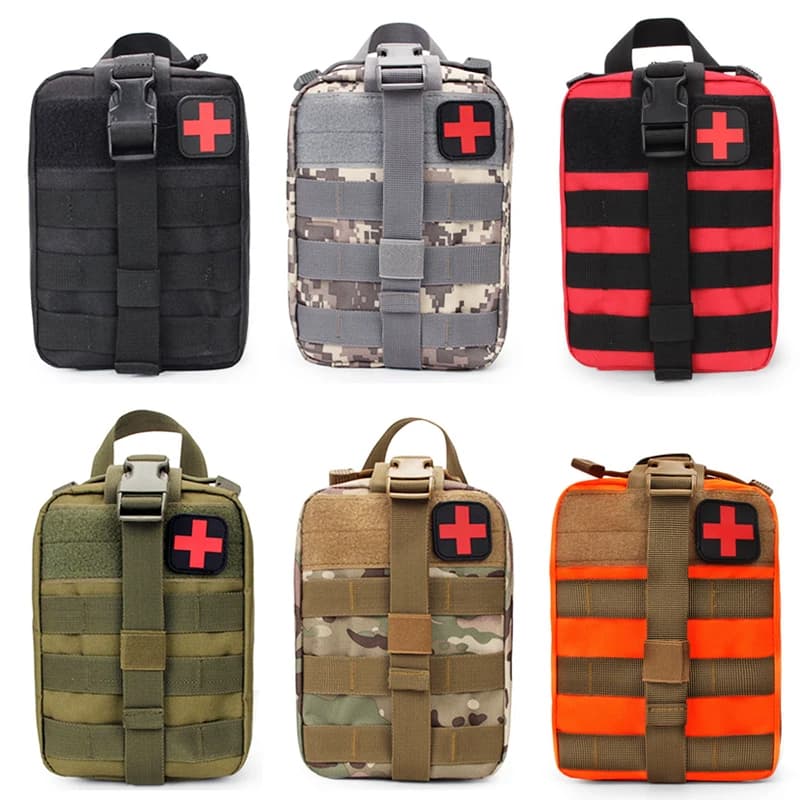 Kit di pronto soccorso tattico portatile Borsa medica per escursionismo Viaggi Casa Custodia per trattamento di emergenza Strumenti di sopravvivenza Custodia MOLLE EDC