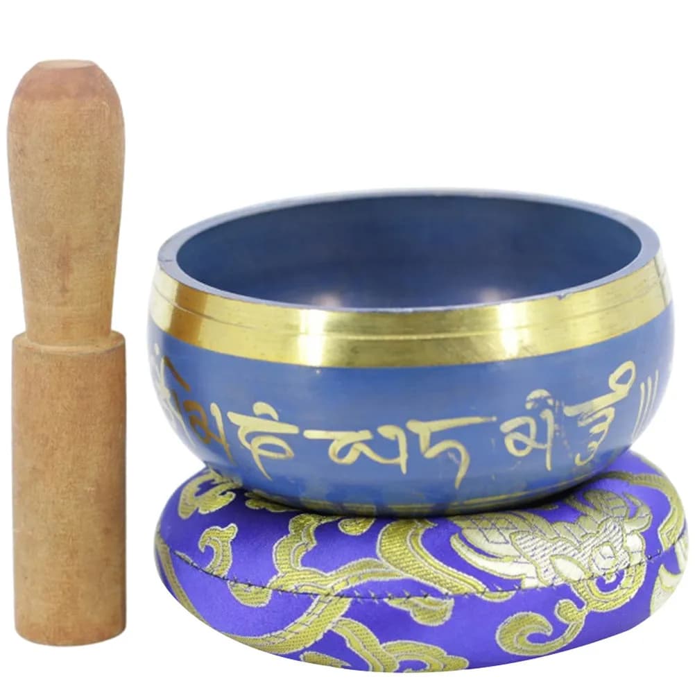 1Set Tibetan Singing Bowl Meditation Sound Bowl Copper Buddhism Decor Yoga Mindfulness Relaxation Stress Relief