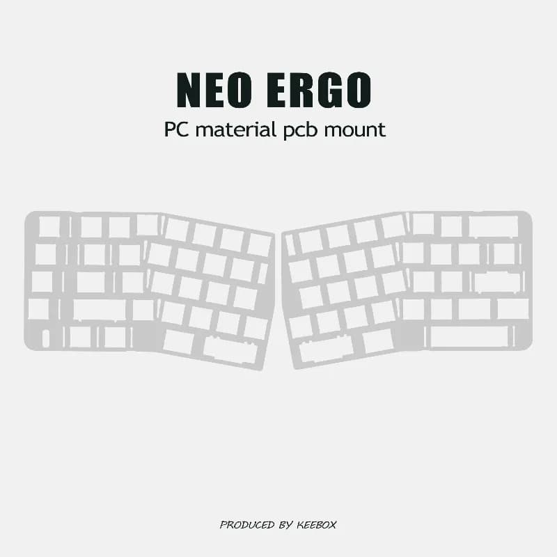 Piastra di Posizionamento per Tastiera Neo Ergo Personalizzata in Alluminio PP PC Fibra di Carbonio Accessori per Tastiera Meccanica da Gioco e Ufficio Fai-da-Te