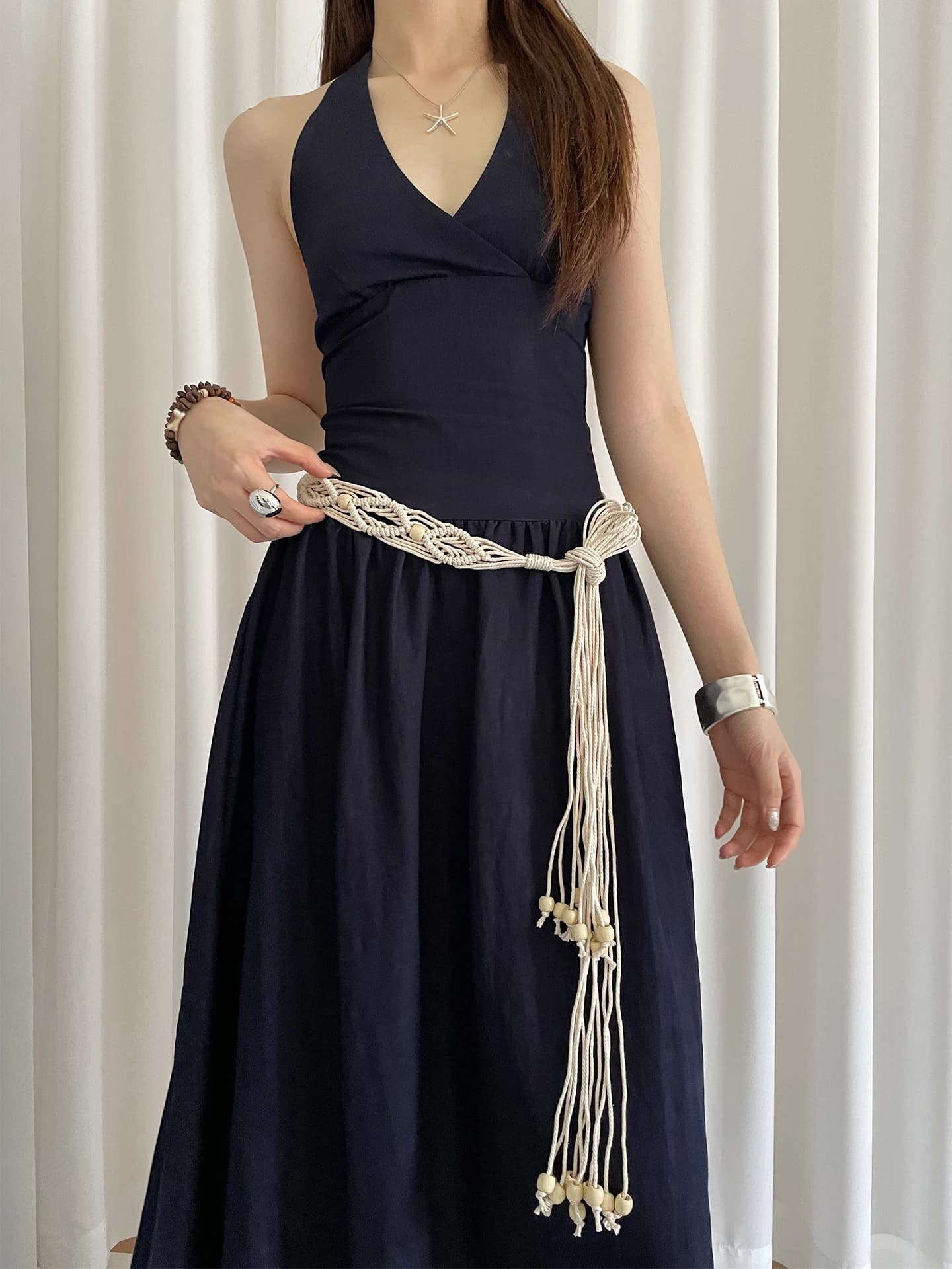Handmade Ethnic Style Beaded Waist Rope For Women With Retro Bohemian Design Sense As A Belt Accessory For Dresses