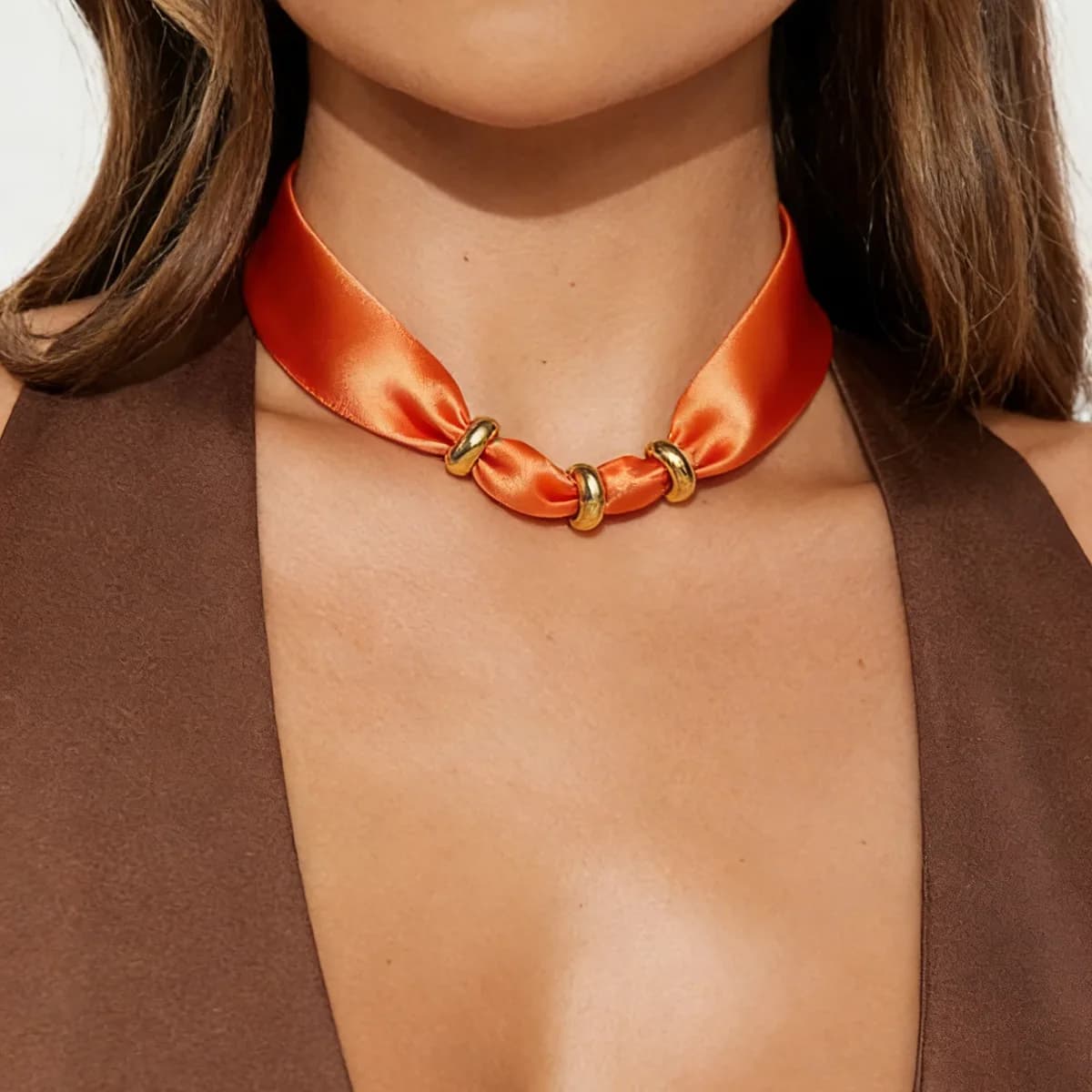 Collana con Ciondolo in Acciaio Inossidabile Stile Oceano, Sciarpa con Perline e Fiori di Conchiglie Marine, Tessuto in Seta, per Vacanze