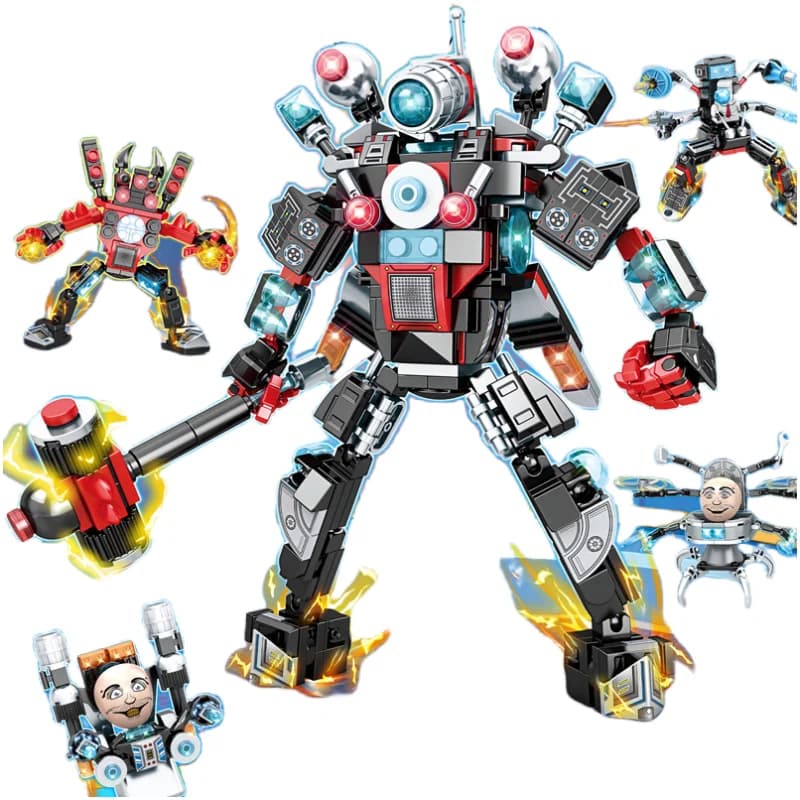 Skibidi Toilet Man vs Monitor Building Blocks Audio Man Titan Speaker Man Camera Man Gift Toys For Children Christmas Birthday