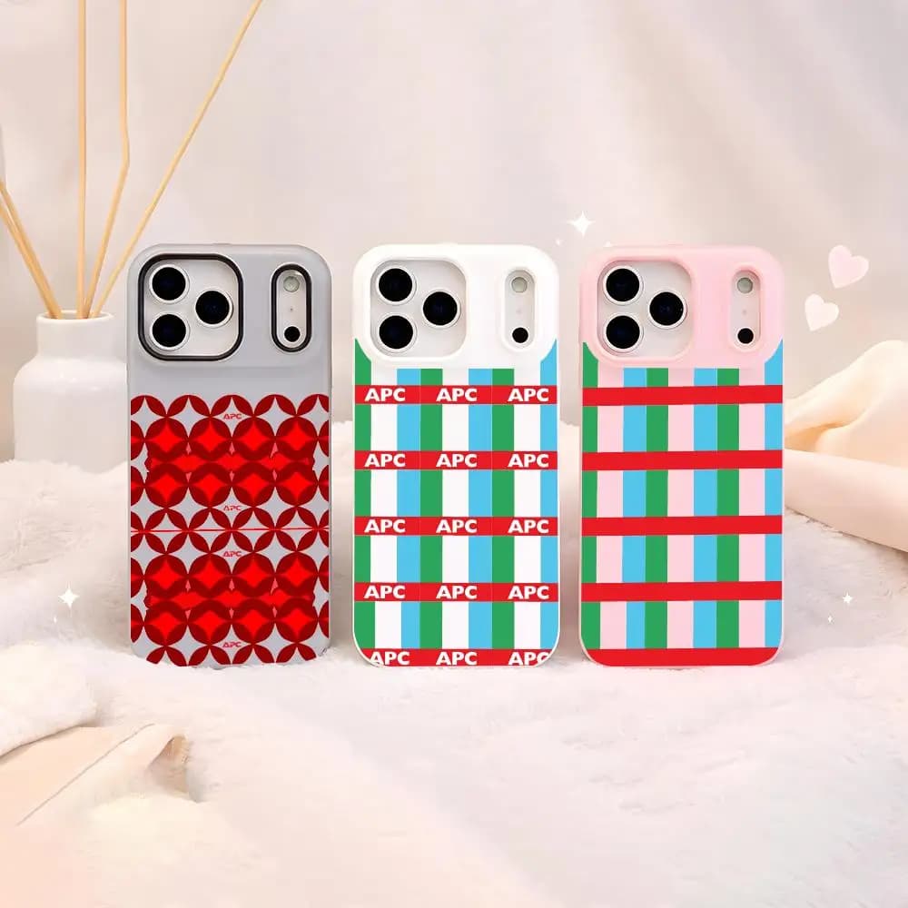 Custodia per telefono A.P.C. Fashion Brand - Trasparente in TPU Morbido Anti-ingiallimento Ultra Sottile Leggera Antiurto per iPhone 12-17