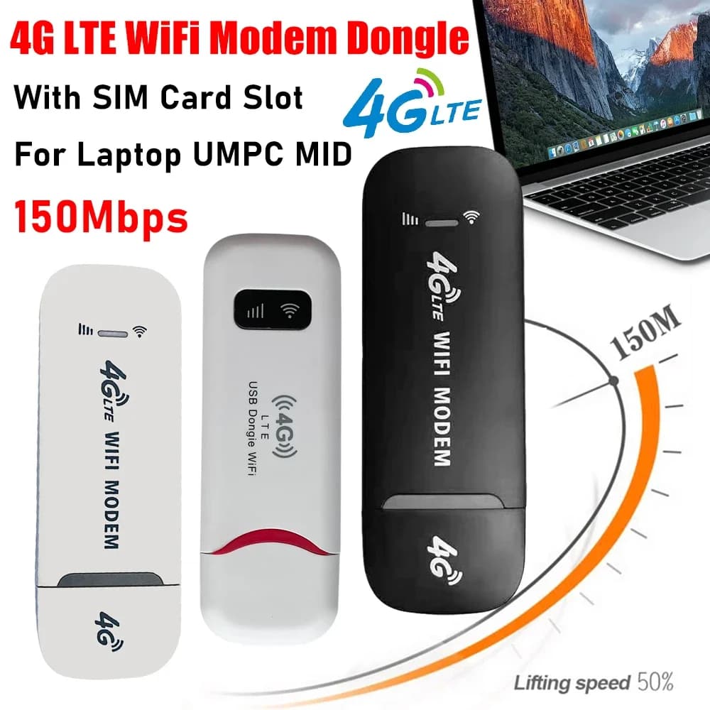 Adattatore USB Wi-Fi wireless 150Mbps 4G LTE Modem WiFi Dongle Router mobile tascabile portatile con slot per scheda SIM per laptop UMPC MID
