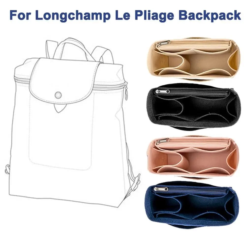 Borsa da donna Zaino Borsa con fodera in feltro per Longchamp Le Pliage Zaino Borsa da viaggio Borsa con fodera per inserto Custodia per organizer