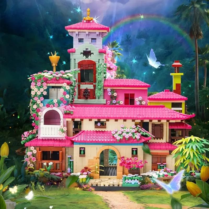Romantic Blossom Villa Brick Craft, ElegantDesktop Showcase, Great Holiday Gift forKids and Adults.