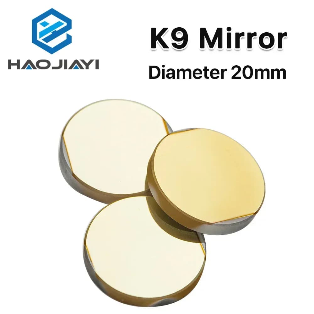 Glass material for laser reflective mirror CO2 K9 diameter 20 mm with golden coating for laser engraving machine