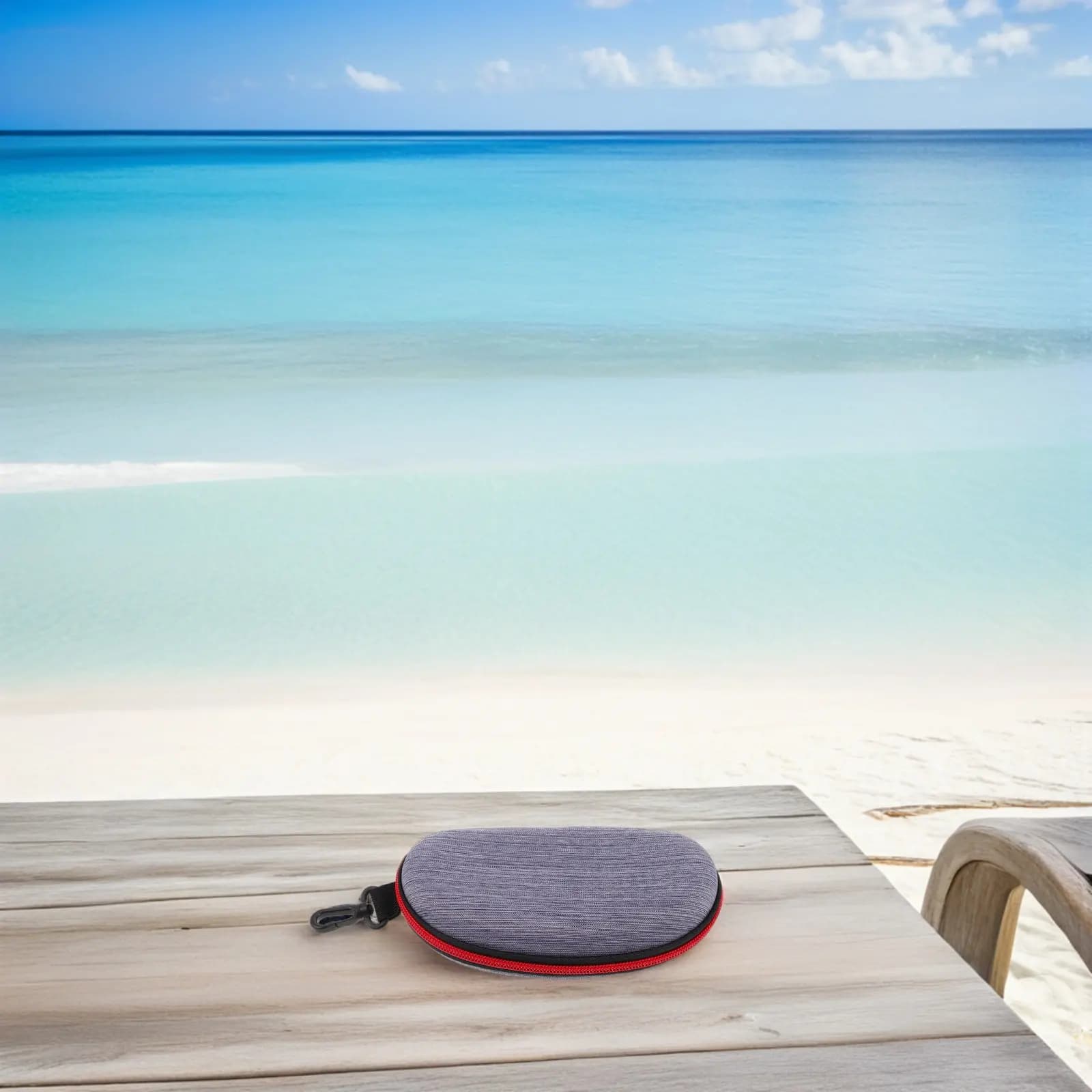 Custodia Universale in EVA per Occhiali, con Cerniera, Antiurto, Impermeabile, Borsa Porta Occhiali Portatile dal Design Sottile per Nuoto, Immersioni e Sport