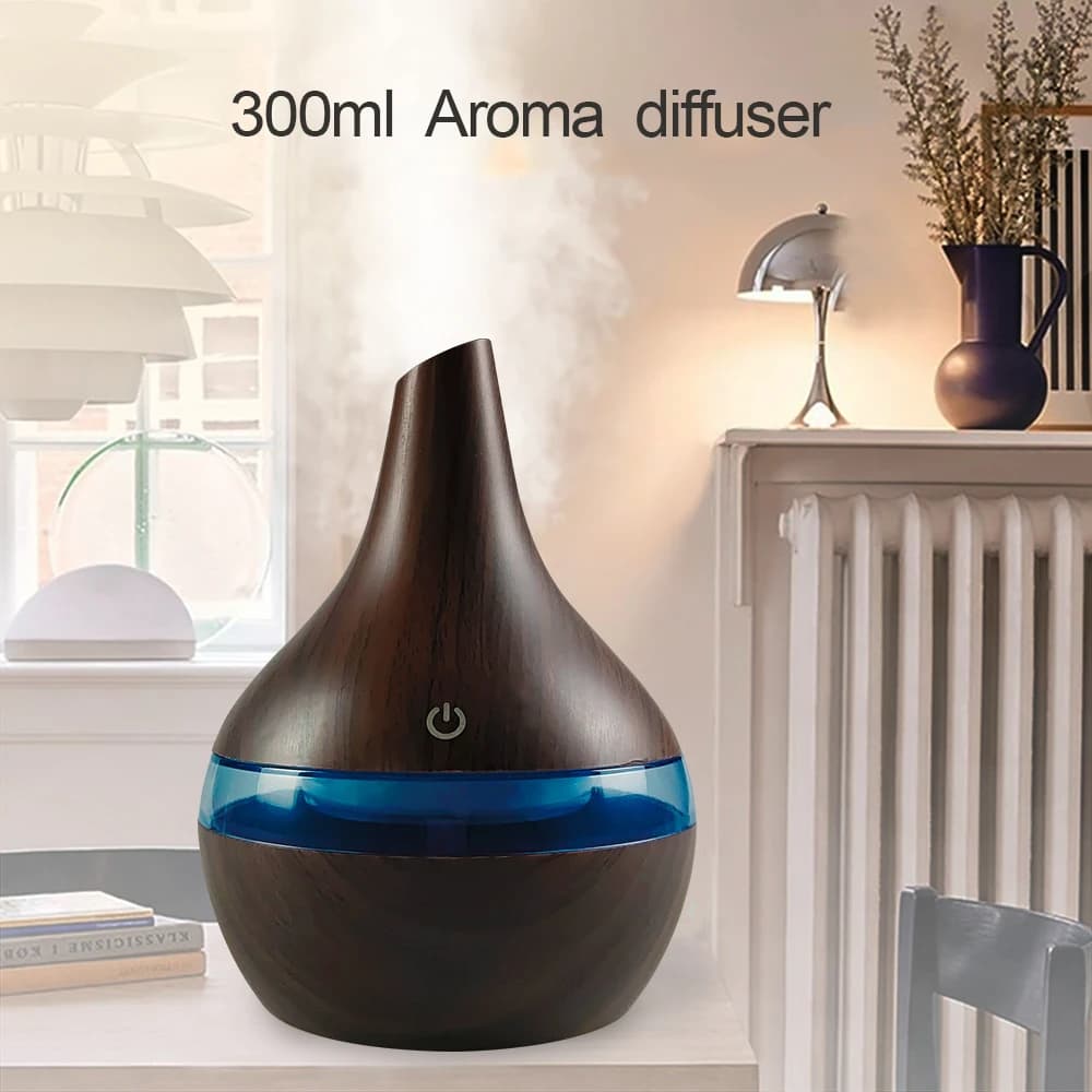 Umidificatore USB portatile da 300 ml e diffusore di aromaterapia per oli essenziali: perfetto per ufficio, viaggi e uso domestico