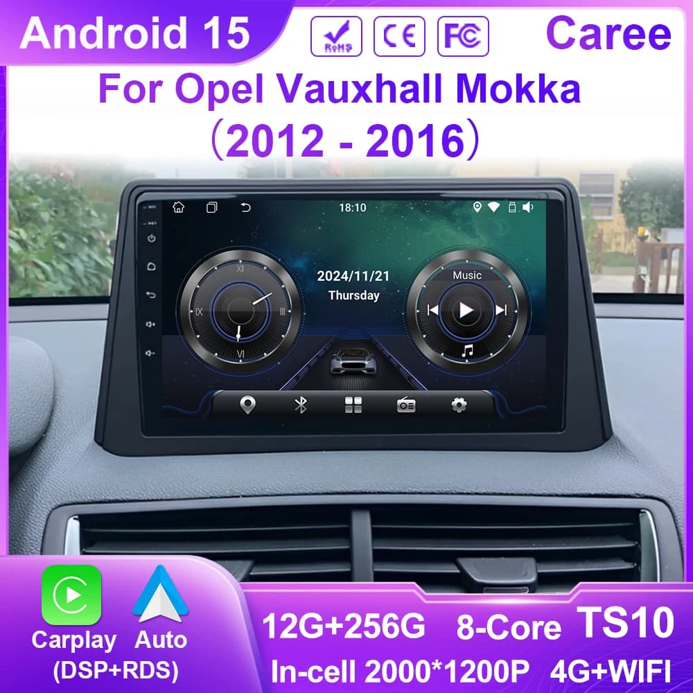 Android Car For Opel Vauxhall Mokka 2012 - 2016 For Buick Encore 2013 - 2019 Auto Radio Multimedia Player Camera Navigation WIFI