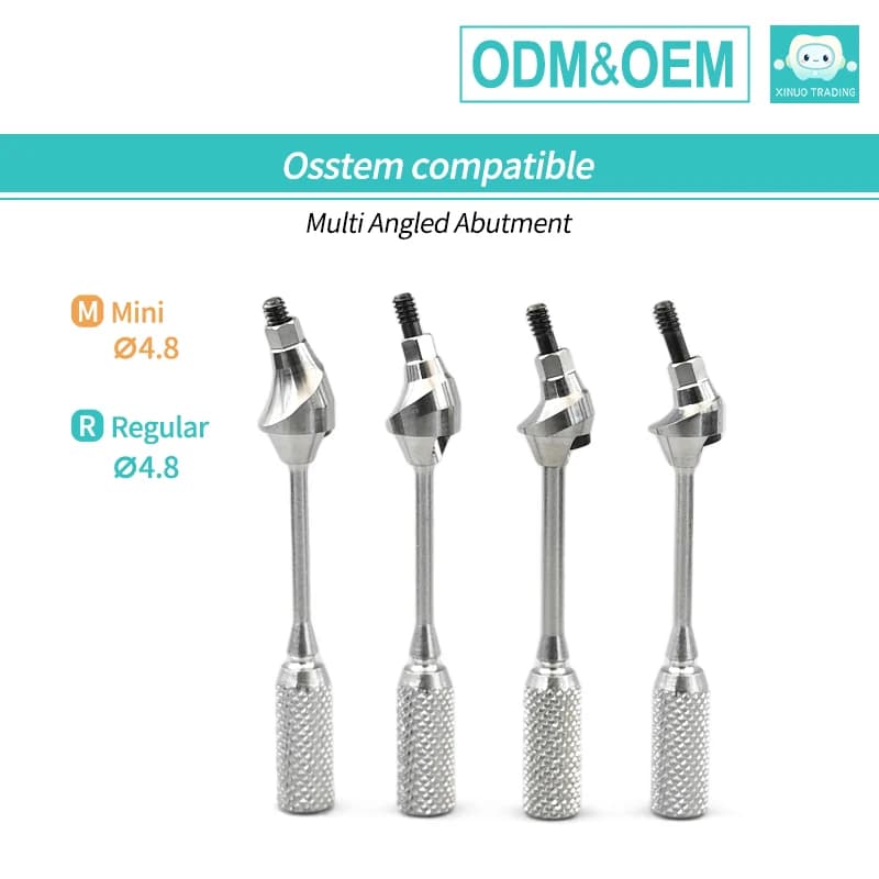 6 pcs For Osstem TS System Multi Unit Angulated Abutment Multi-unit Angled Abutment 17°30° Dental Angled MUA Multi Unit Abutmen