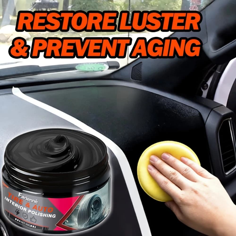 Kit di Riparazione Auto Multifunzionale: Aggiornamenti per la Cura di Parti in Plastica e Pelle, Cera Lucidante per Interni, Protezione Lucidante per Pneumatici, Nano Cry