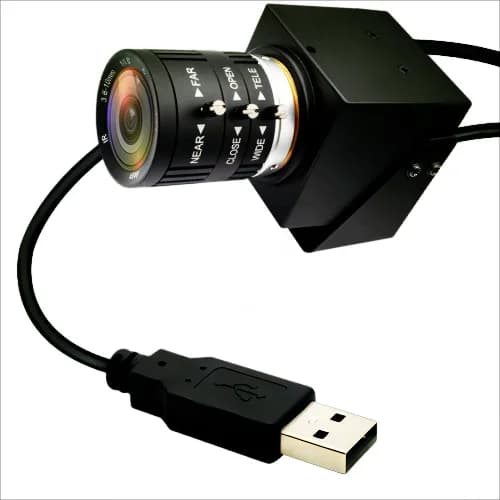 Camera ELP USB 48MP IMX586 8K CMOS UVC Mini USB Webcam Industrial camera with 3,6-10 mm varifocal zoom lens