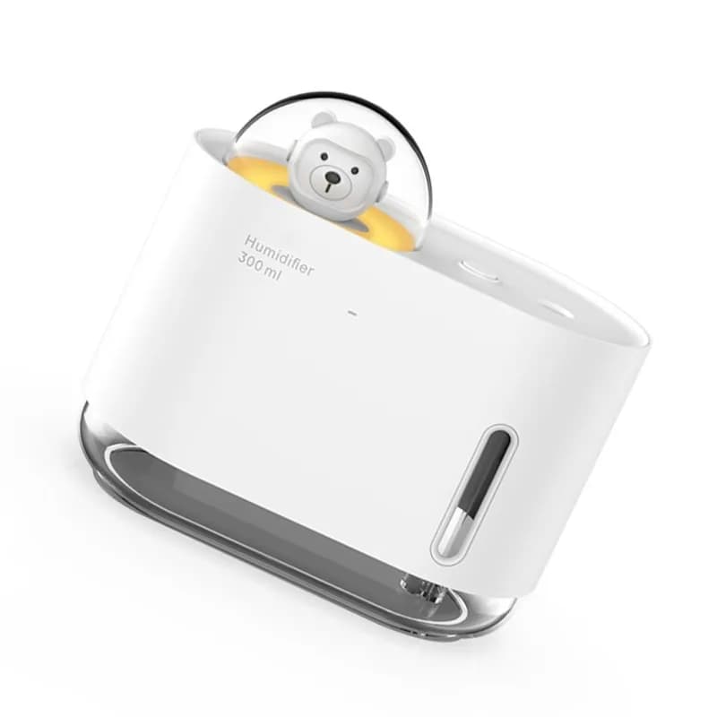 【COMELY】Per umidificatore mini USB, diffusore di aromi, luce notturna Space Bear, portatile per casa e ufficio