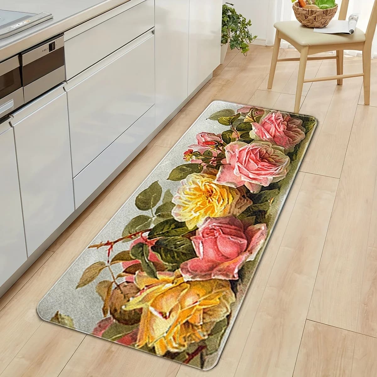 Pink Printed Carpets Non-slip Inlet Zerbino Bedroom Bedside Table Floating Kitchen Living room Laundry Bathroom Furnishings for the house