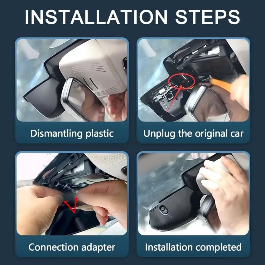 HD Dash Cam 4K Front and Rear Camera Recorder Dashcam WIFI Car Dvr Recording Devices