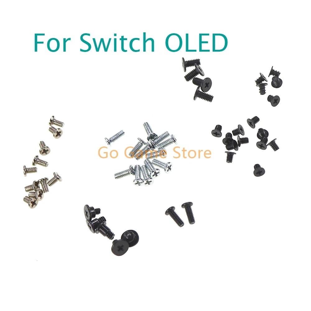 1 set per console OLED Nintendo Switch set completo di viti per custodia host kit di riparazione di ricambio accessori di gioco
