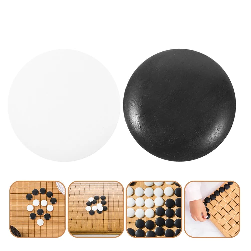 100Pcs Small Craft Chess Pieces Go Chess Beads Smooth Finish Long-Lasting Melamine for Home Office Classroom Board Game Sets
