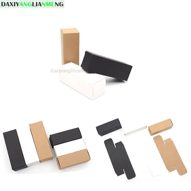 100 pz/lotto 1.7 2.5 2.9 3.6cm bianco nero scatola di carta Kraft rossetto fai da te profumo bottiglia di olio essenziale scatole di imballaggio spedizione gratuita