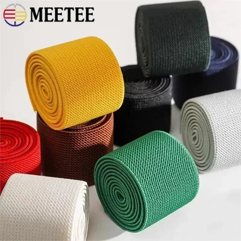 2/5/10M Meetee 38mm Fascia elastica Pantaloni Vita Elastici Cintura per indumenti Biancheria intima Nastro elasticizzato Accessori per cucire fai da te
