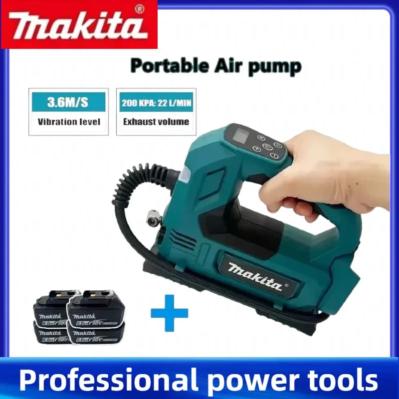 Makita Cordless Portable Air Inflator Bare Tool Handheld Electric Tire Pump for Car Bicycle Daily Regular Tyre Inflation Work
