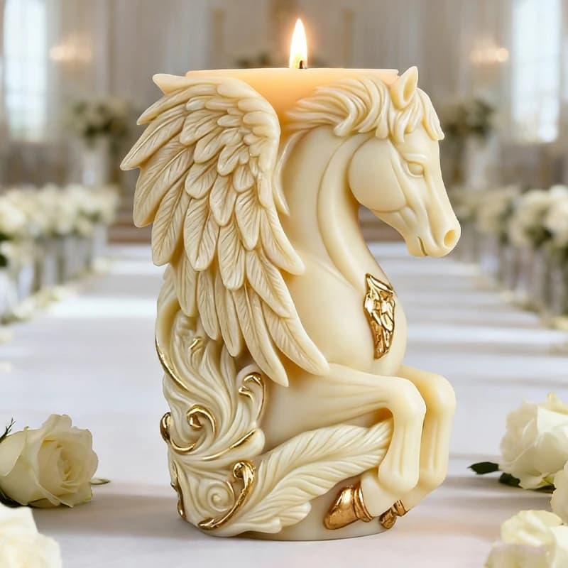 Horse With Wings Candle Molds DIY Handmade Home Decorative Animal Soap Candle Silicone Mold Ornament Gift Plaster Resin Mould