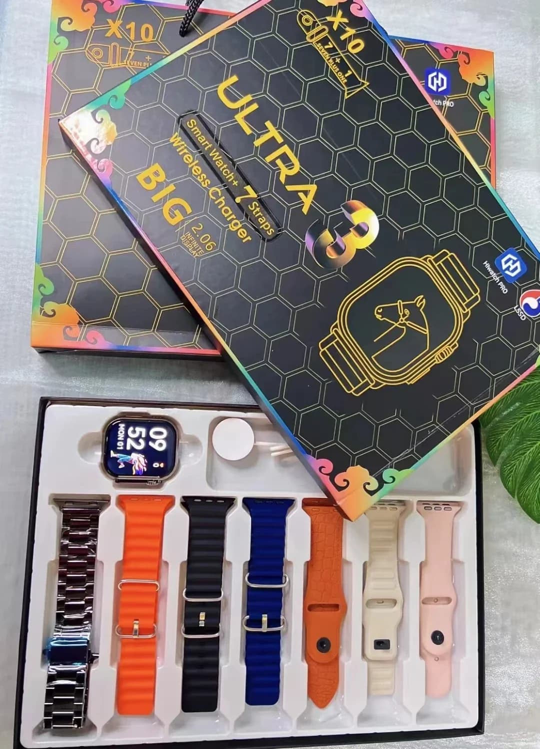 7in1 Smart Watch X10 Ultra2 Orologio sportivo per uomo Donna Bluetooth Telefonata SmartWatch Quadranti di orologi fai da te Bracciale intelligente impermeabile