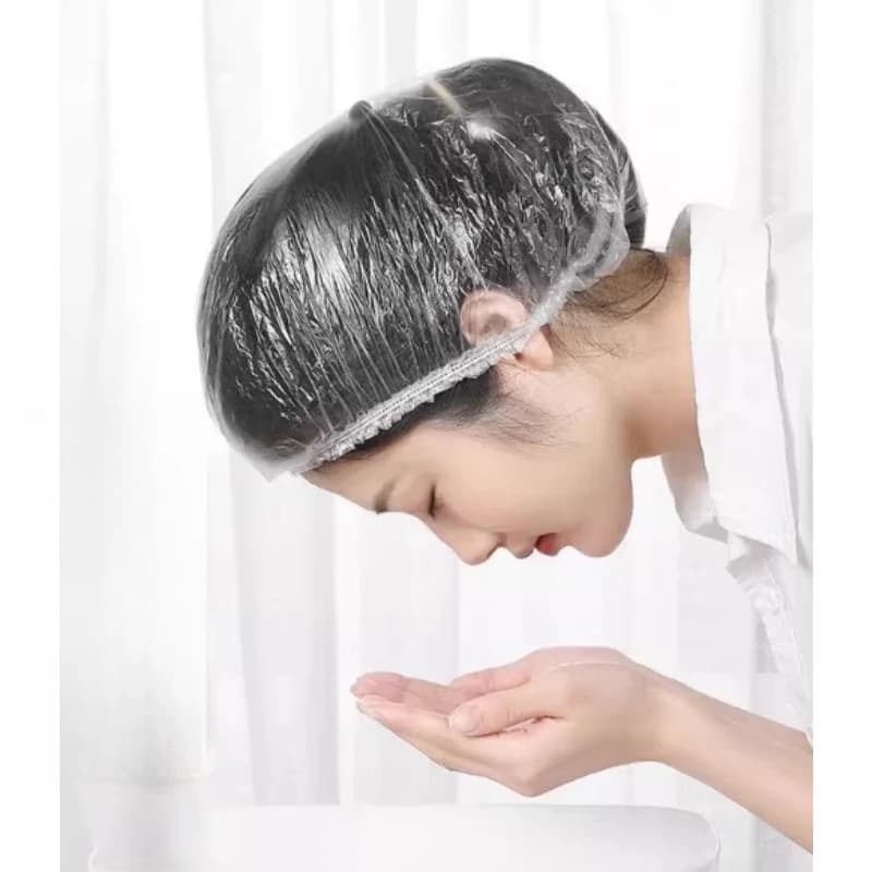 50 Pezzi Cuffie da Doccia Usa E Getta Set Bulk Coperture per Capelli da Bagno Impermeabili Trasparenti per Uso Sanitario dell'hotel del Salone della Cucina