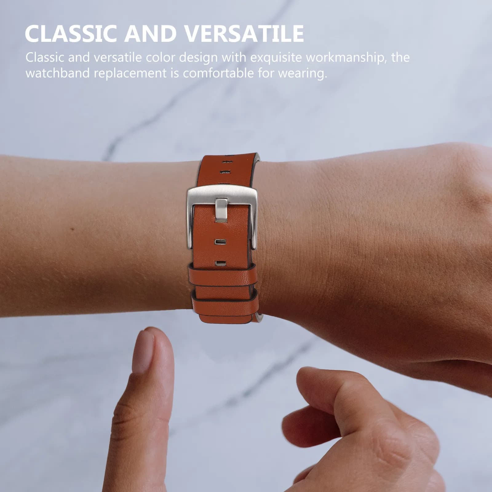 2 straps for cow leather watch, classic color spare strap, fast release wear-resistant delicate strap for everyday use