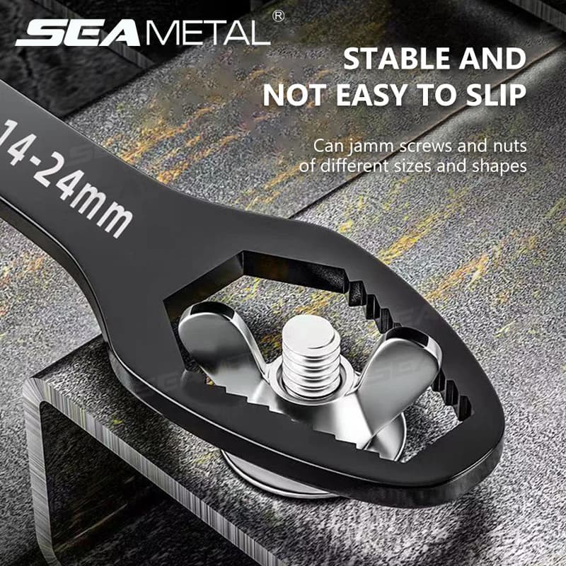 SEAMETAL Key Torx Universal Key Adjustable Key Edge Torx Key Multipurpose Double Head Tools Repair Manuals 3-17mm 8-24mm