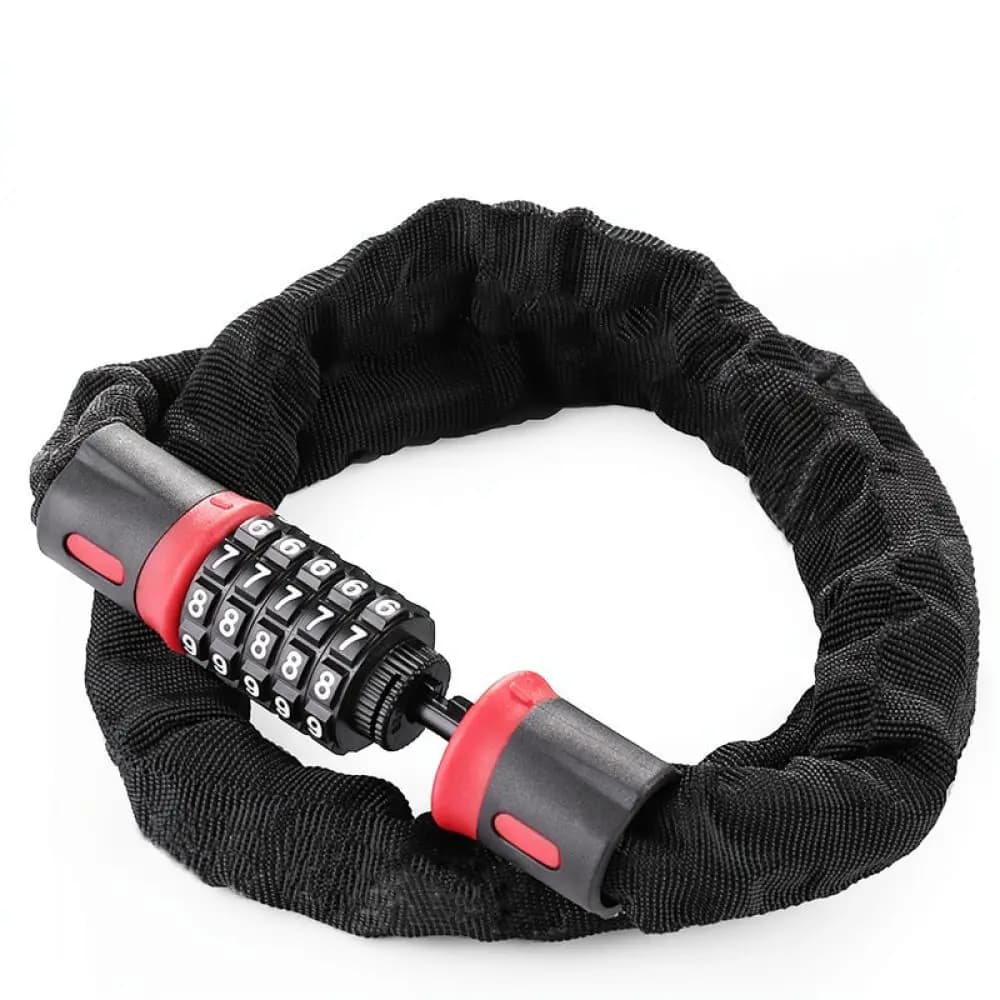 Anti Theft Bike Chain Lock For KUASUODT Portable Stainless Steel Combination Code Lock For Outdoor Cycling Commute