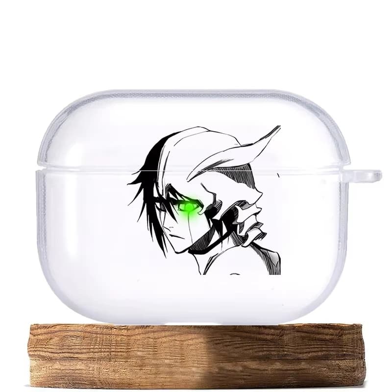 Custodia Morbida in Silicone TPU Trasparente per AirPods Pro 3 2 1 e AirPods 4 3 2 1 con Design Anime U-Ulquiorra C-Cifer - Custodia per Auricolari Bluetooth