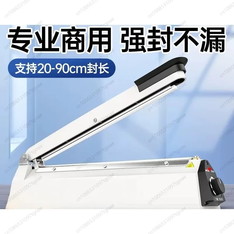 Sigillatrice Manuale a Impulsi Termici con Lunghezza di Sigillatura Regolabile 20-90cm per Sacchetti di Plastica