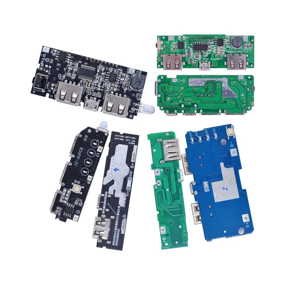 LIZAO Kit Fai-da-te Power Bank Dual USB 5V PD con Display LED LCD, Modulo di Ricarica PCB per Batterie 18650, Accessori per Telefono