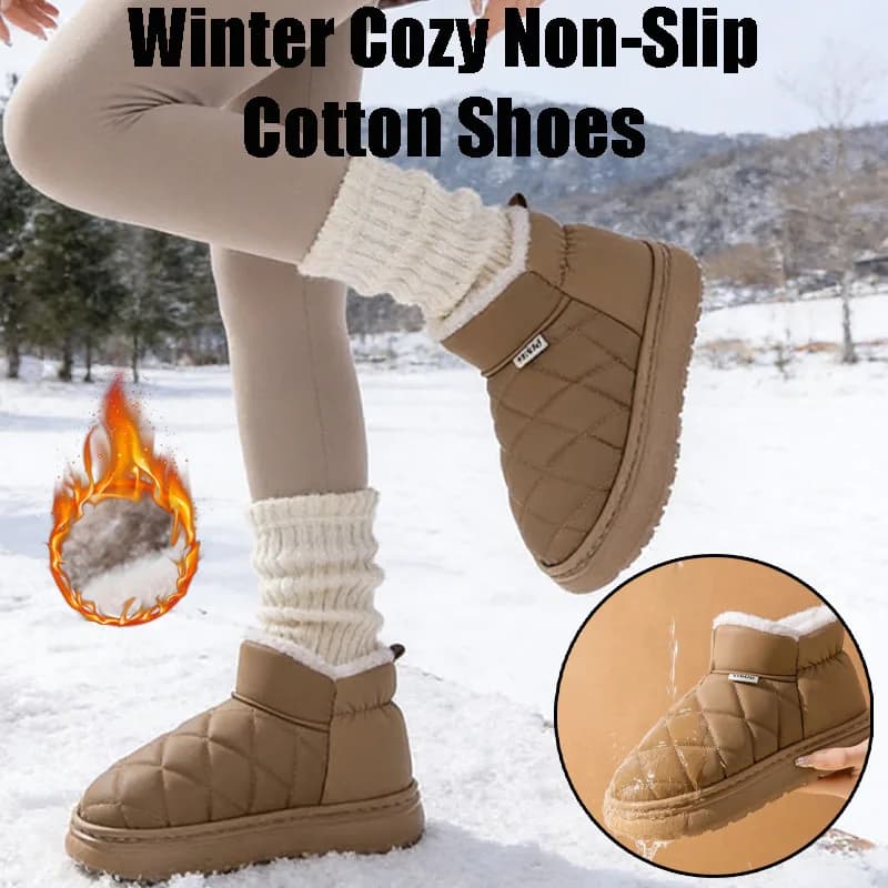 Scarpe da casa invernali antiscivolo Pantofole in cotone foderate in pile Scarpe da interno con suola spessa Uomo Donna Pantofole con schienale chiuso