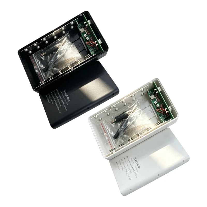 U55C Portable Powerbank Case Holds 12Pcs 18650 Batteries Box For Outdoor Charging Use