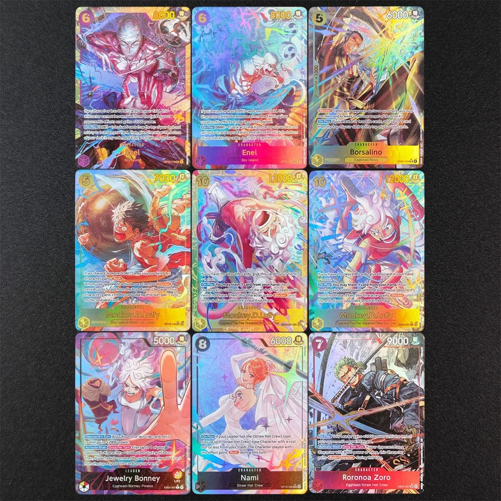 Carta da Collezione Giocattolo Fatta a Mano Proxy One Piece English Zoro Borsalino Luffy Enel Bonney Nami Avventura sull'Isola di Kami OP15-EB04