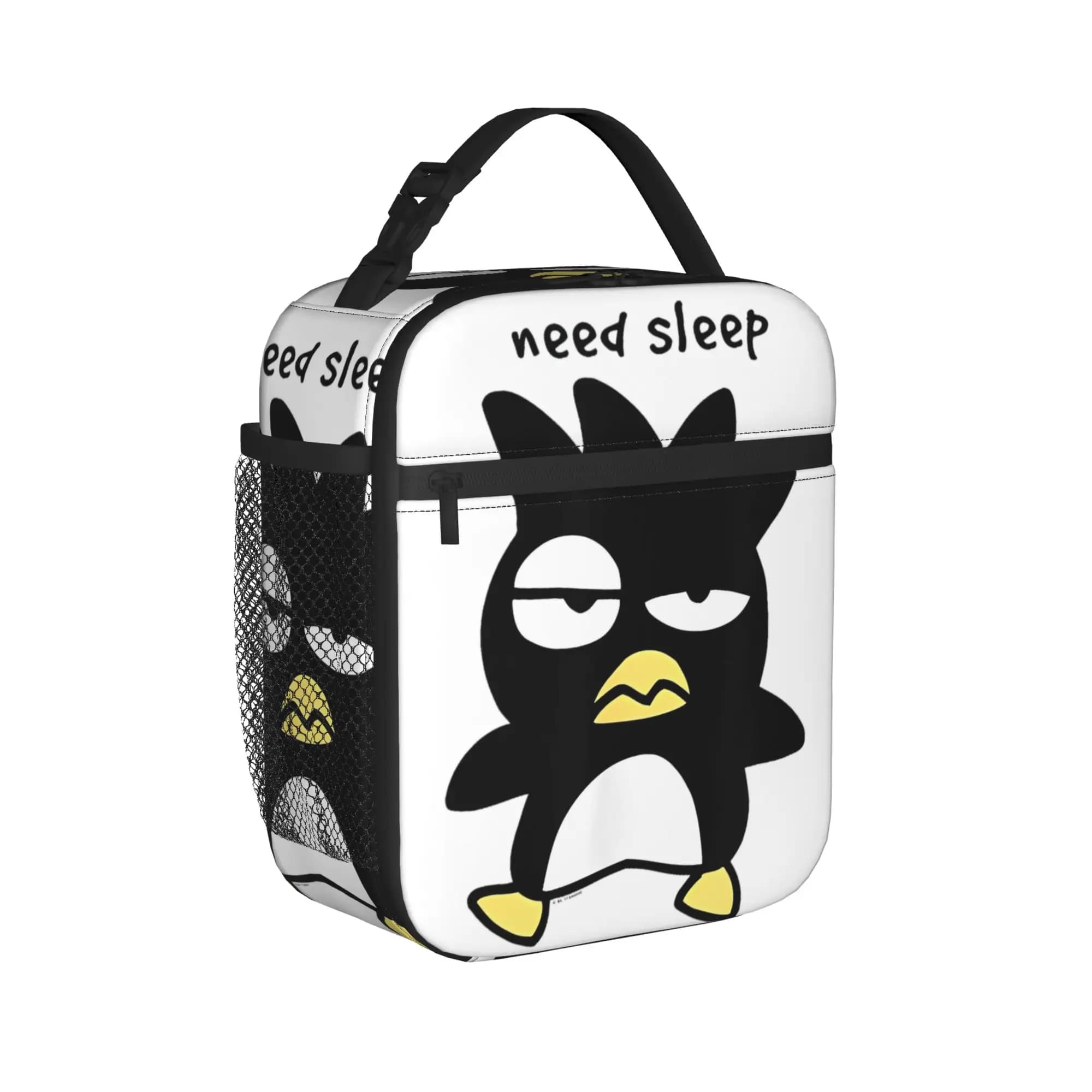 Borsa termica portatile Badtz Need Sleep, borsa termica riutilizzabile con cartoni animati, borsa per il pranzo, borsa per il pranzo da college, borsa per la conservazione degli alimenti per esterni