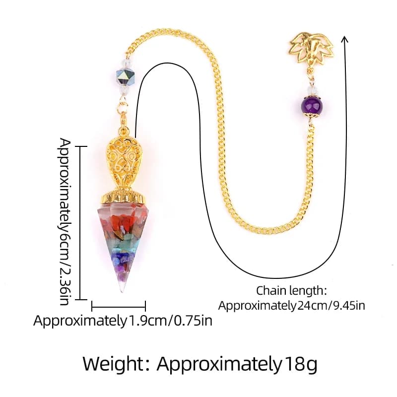Ciondoli a Pendolo Placcati Oro, Gioielli Misteriosi per Energia e Fortuna, Accessori per Divinazione e Bilanciamento Wicca