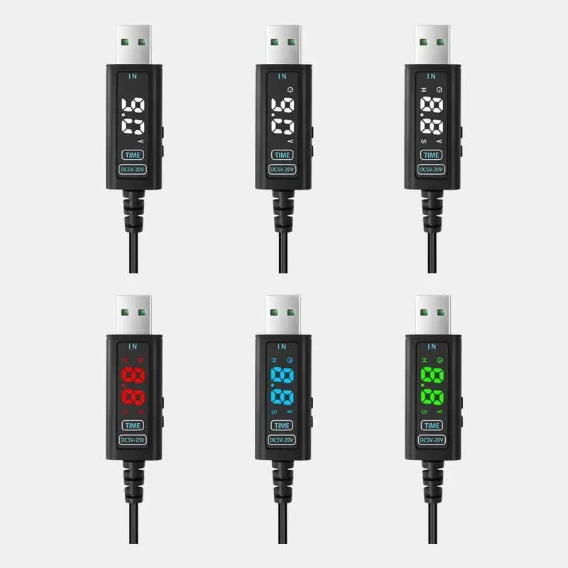 Waterproof Adjustable DC Fast Charging Cable 5V 12V 20V USB Type-C to 5.5x2.5mm for Outdoor Camping Device Power